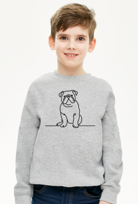 Bluza Dla Chłopca - Minimalistyczny rysunek Buldoga Angielskiego