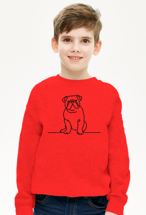 Bluza Dla Chłopca - Minimalistyczny rysunek Buldoga Angielskiego