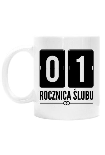 1 rocznica ślubu - papierowe gody - kubek na 1 rocznice slubu