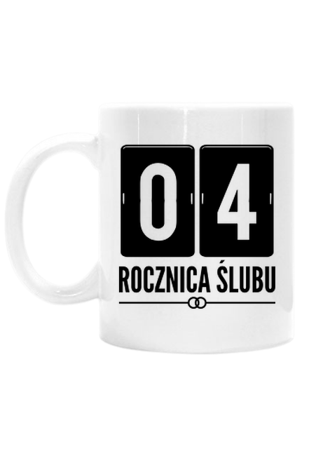 4 rocznica ślubu - kwiatowe gody - kubek na 4 rocznice slubu