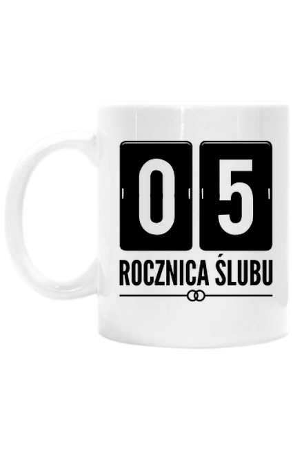 5 rocznica ślubu - drewniane gody - kubek na 5 rocznice slubu