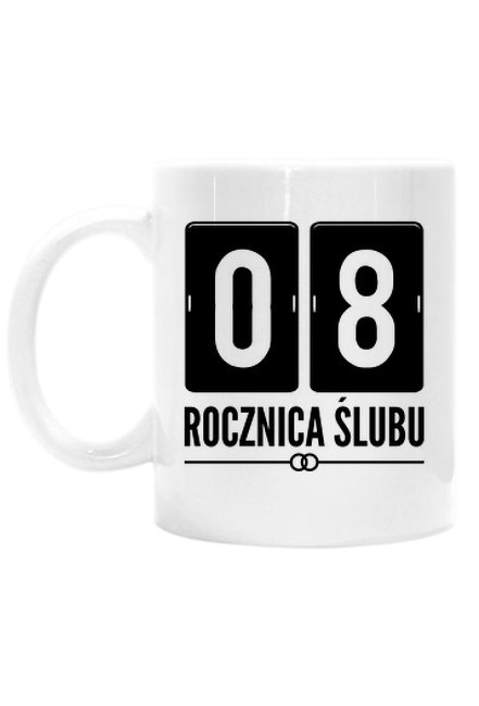 8 rocznica ślubu - brązowe gody - kubek na 8 rocznice slubu