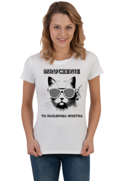 Koszulka Damska - Symfonia kociego mruczenia - medytacja dla kociarzy