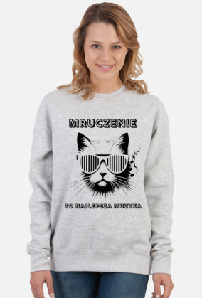 Bluza Damska Klasyczna - Symfonia kociego mruczenia - medytacja dla kociarzy