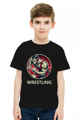 Koszulka dziecięca - WRESTLING - duży wzór 002