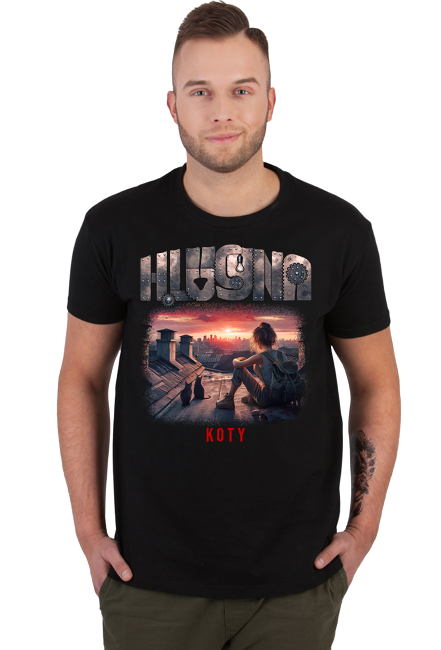 T-Shirt Czarny • H.Lucyna, Koty