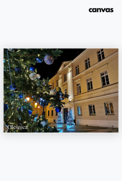 Obraz canva poziom A2 Olesnica Rynek ratusz