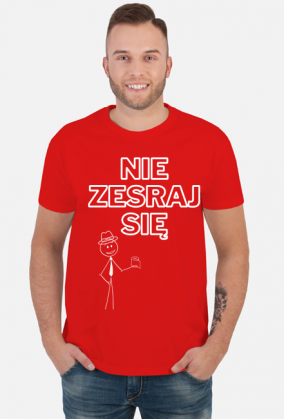 Nie zes*** się - męska koszulka czerń