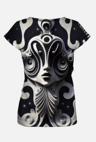 Twarz w czarno-białym wzorze