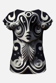 Twarz w czarno-białym wzorze