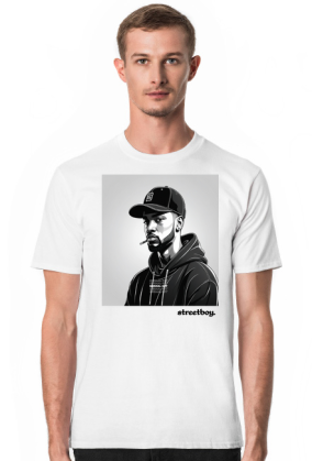 T-shirt STREET BOY grey/white