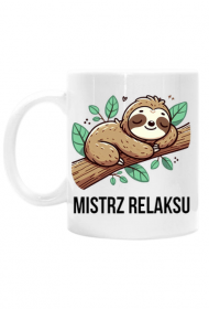 Kubek MISTRZ RELAKSU BIAŁY