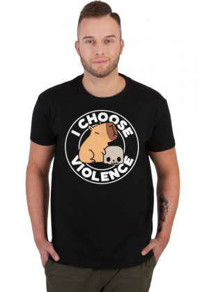 Męski t-shirt * I choose violence | Kapibara - lepiej uszanuj :)