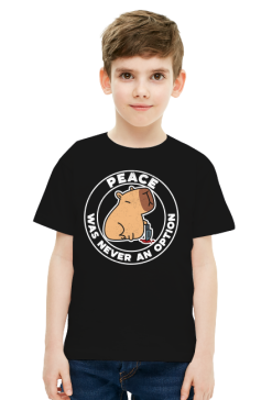 Męski t-shirt * Peace was never an option | Kapibara - lepiej uszanuj zwierza :)