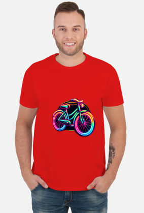 Koszulka "Neonowa Rowerowa Retro" – Powrót do Lat 80.