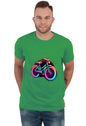 Koszulka "Neonowa Rowerowa Retro" – Powrót do Lat 80.