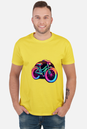 Koszulka "Neonowa Rowerowa Retro" – Powrót do Lat 80.