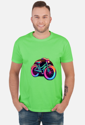 Koszulka "Neonowa Rowerowa Retro" – Powrót do Lat 80.