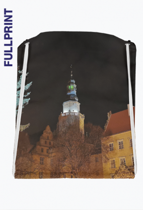 Plecak worek z nadrukiem Olesnica Zamek noca