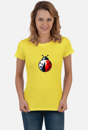 Koszulka damska "Niepokolorowana biedronka"