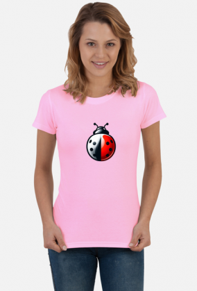 Koszulka damska "Niepokolorowana biedronka"