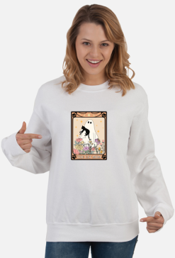 Bluza damska duch i czarny kot