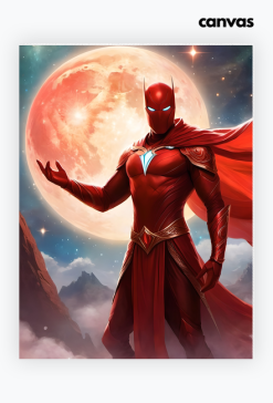 Obraz canvas pionowy A2 fantasy Czerwony Batman 1