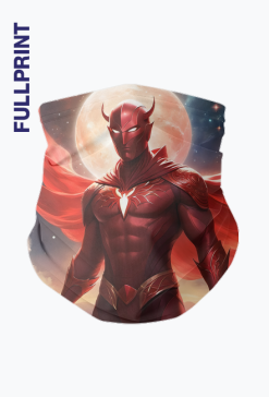 Komin chusta na szyje full print Fantasy Czerwony Diabel 1