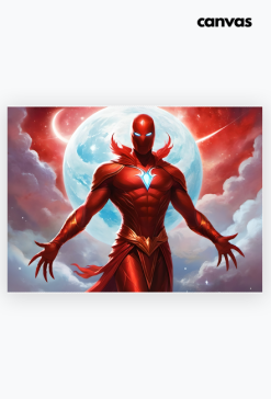 Obraz canva poziom A2 Fantasy Czerwony Ksiaze 1