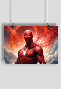 Plakat poziomy A1 Fantasy Czerwony Batman 2