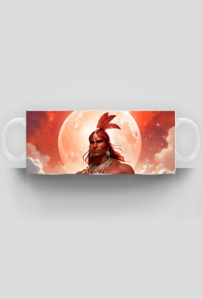 Kolorowy kubek Fantasy Czerwony Indianin 1