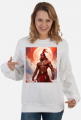 Bluza ze sciagaczem z nadrukiem Fantasy Czerwony Indianin 1