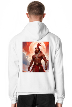 Bluza z kapturem z nadrukiem Fantasy Czerwony Indianin 1