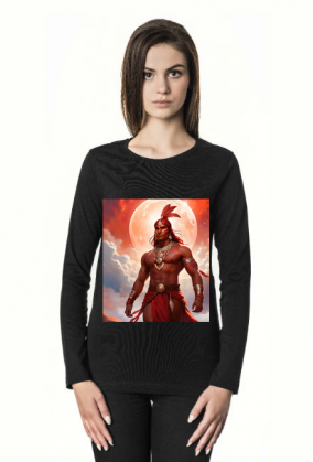 Bluzka voyage z dlugim rekawem Fantasy Czerwony Indianin 1