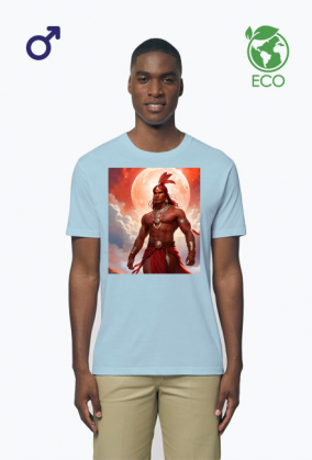 Ekologiczna koszulka T-Shirt z nadrukiem Fantasy Czerwony Indianin 1
