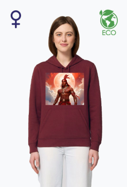Ekologiczna bluza z kapturem z nadrukiem Fantasy Czerwony Indianin 1