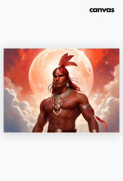 Plakat obraz canvas poziomy A2 Fantasy Czerwony Indianin 1