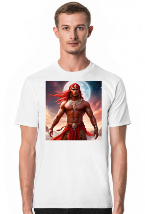 Koszulka T-Shirt z nadrukiem Fantasy Czerwony Indianin 2