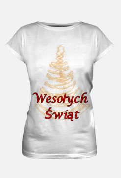 Koszulka damska Wesołych Świąt Fullprint