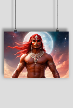 Plakat poziomy A1 Fantasy Czerwony Indianin 2