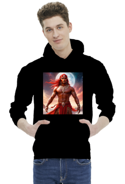 Bluza z kapturem z nadrukiem Fantasy Czerwony Indianin 2