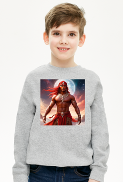 Bluza dziecieca z nadrukiem Fantasy Czerwony Indianin 2