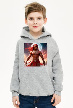 Bluza dziecieca z kapturem z nadrukiem Fantasy Czerwony Indianin 2
