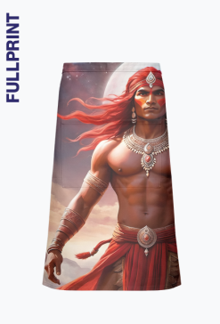 Fartuch ochronny kuchenny zapaska z nadrukiem full print Fantasy Czerwony Indianin 2