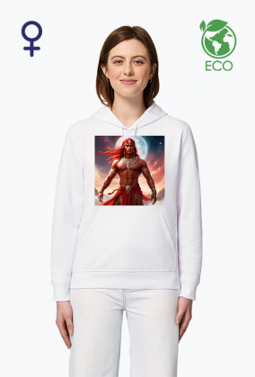 Ekologiczna bluza z kapturem z nadrukiem Fantasy Czerwony Indianin 2
