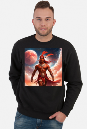Bluza z nadrukiem Fantasy Czerwony Indianin 3