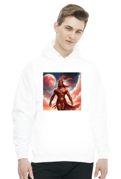 Bluza z kapturem z nadrukiem Fantasy Czerwony Indianin 3