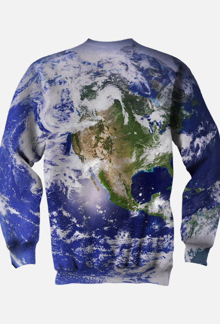 Bluza męska Earth Ziemia Fullprint