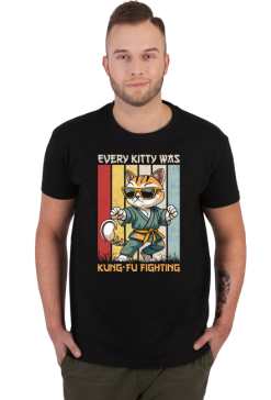 Koszulka męska Kot kung-fu