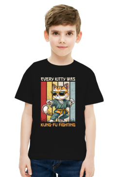 Koszulka dziecięca Kot kung-fu